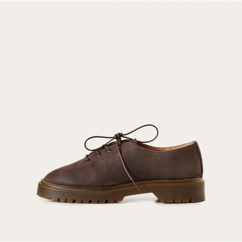 London Flats, waxed brown nubuck #